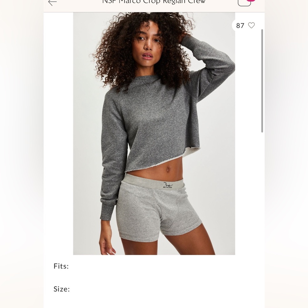 NSF Gray Crew Neck Sweater